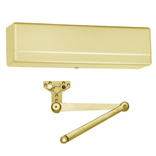 1431-PS-EAB Sargent 1431 Series Powerglide Door Closer with PS - Heavy Duty Parallel Arm with Positive Stop in Brass Powder Coat