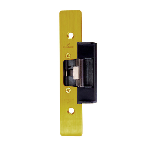 1607L-US3 DynaLock 1600 Series Electric Strike for Low Profile in Bright Brass