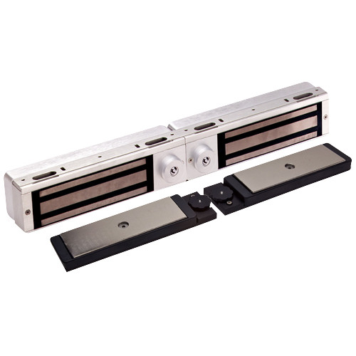 3121C-DSM-US28 DynaLock 3101C Series Delay Egress Electromagnetic Lock for Double Outswing Door with DSM in Satin Aluminum