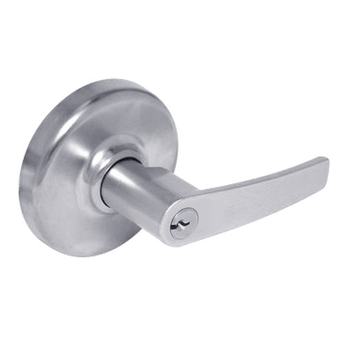 CL3372-AZD-626 Corbin CL3300 Series Extra Heavy Duty Public Toilet Cylindrical Locksets with Armstrong Lever in Satin Chrome Finish