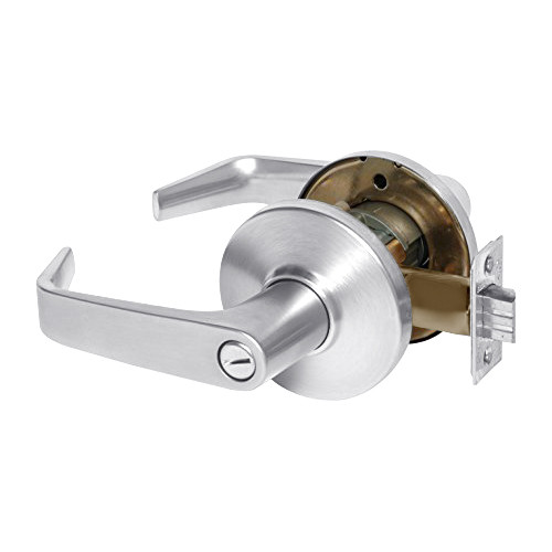 9K30L15DS3625 Best 9K Series Privacy Heavy Duty Cylindrical Lever Locks with Contour Angle with Return Lever Design in Bright Chrome