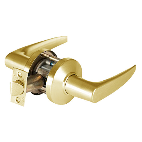 9K30N16CS3605 Best 9K Series Passage Heavy Duty Cylindrical Lever Locks with Curved Without Return Lever Design in Bright Brass