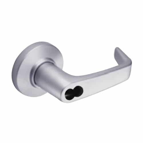 9K37T15CSTK626 Best 9K Series Dormitory Cylindrical Lever Locks with Contour Angle with Return Lever Design Accept 7 Pin Best Core in Satin Chrome