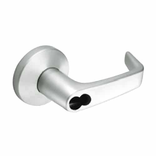 9K37T15KSTK618 Best 9K Series Dormitory Cylindrical Lever Locks with Contour Angle with Return Lever Design Accept 7 Pin Best Core in Bright Nickel