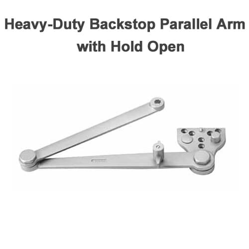 DC6210-A5-690 Corbin 6000 Series Multi-Sized Parallel Arm Door Closers with Heavy-Duty Hold Open Arm and Backstop in Dark Bronze