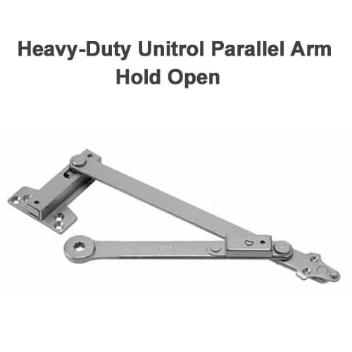 DC6210-A12-689-M54-W33 Corbin 6000 Series Multi-Sized Parallel Arm Door Closers with Heavy-Duty Unitrol with Hold Open in Silver Aluminum