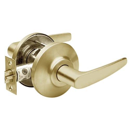 7KC30N16DSTK606 Best 7KC Series Passage Medium Duty Cylindrical Lever Locks with Curved Without Return Lever Design in Satin Brass