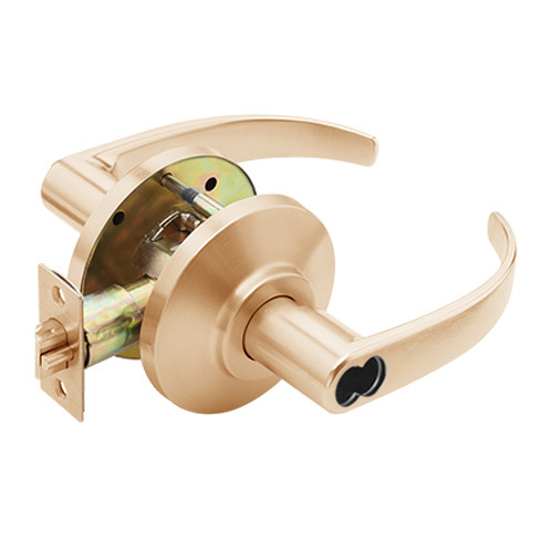 7KC37AB14DSTK612 Best 7KC Series Entrance Medium Duty Cylindrical Lever Locks with Curved Return Design in Satin Bronze