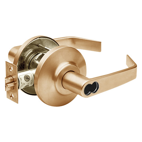 7KC27D15DSTK612 Best 7KC Series Storeroom Medium Duty Cylindrical Lever Locks with Contour Angle Return Design in Satin Bronze