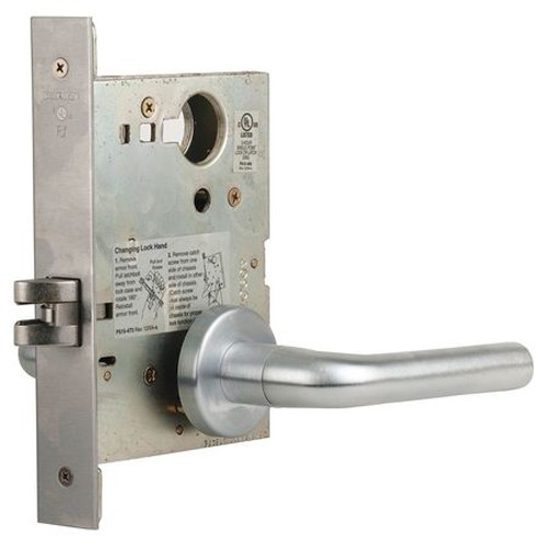 L9010-02A-626 Schlage L Series Passage Latch Commercial Mortise Lock with 02 Cast Lever Design in Satin Chrome