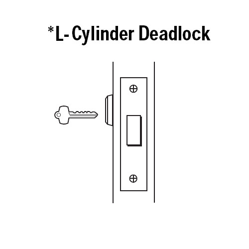 48H7L625 Best 48H Series Single Cylinder Mortise Deadlocks in Bright Chrome