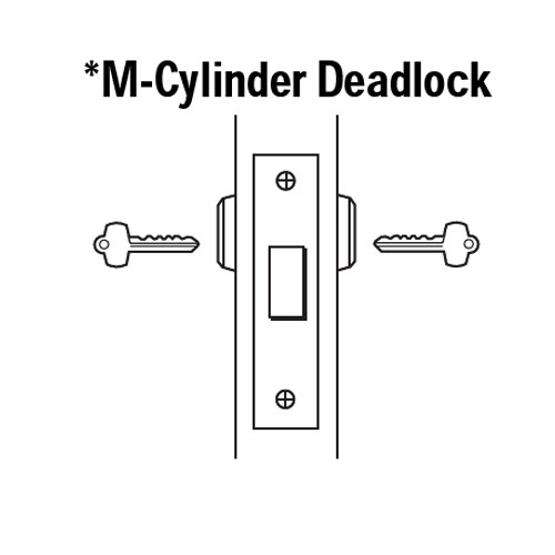 48H7M618 Best 48H Series Double Cylinder Mortise Deadlocks in Bright Nickel