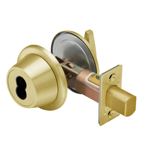 8T27KSTK605 Best T Series Single-Keyed with Turnknob Tubular Standard Deadbolt in Bright Brass
