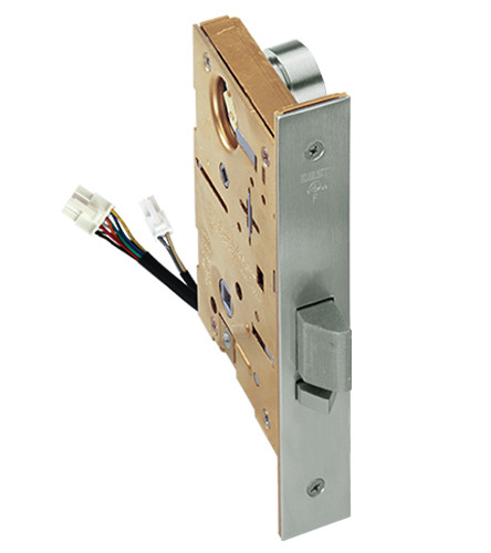45HW7DEL15S61912V Best 40HW series Single Key Latch Fail Safe Electromechanical Mortise Lever Lock with Contour w/ Angle Return Style in Satin Nickel