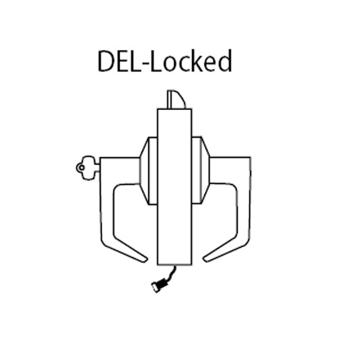 9KW37DEL14CS3626 Best 9KW Series Fail Safe Electromechanical Heavy Duty Cylindrical Lock with Curved w/ Return Style in Satin Chrome