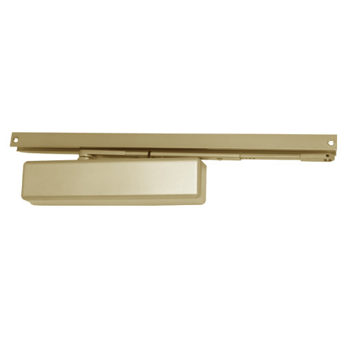 1461T-H-BUMPER-US4 LCN Surface Mount Door Closer with Hold Open Track with Bumper in Satin Brass Finish