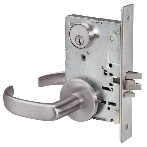PBR8830-2FL-630 Yale 8800FL Series Double Cylinder Mortise Asylum Locks with Pacific Beach Lever in Satin Stainless Steel