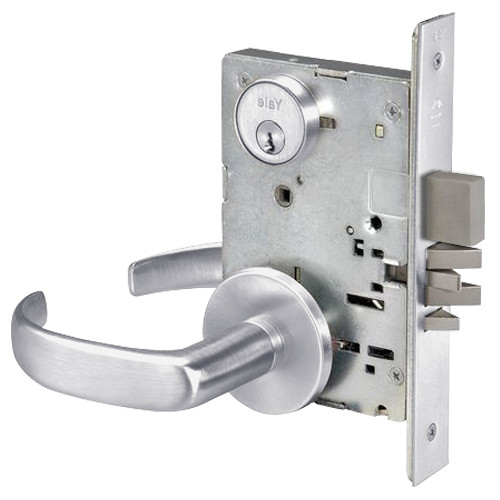 PBR8812-2FL-626 Yale 8800FL Series Double Cylinder Mortise Classroom Security Deadbolt Locks with Pacific Beach Lever in Satin Chrome
