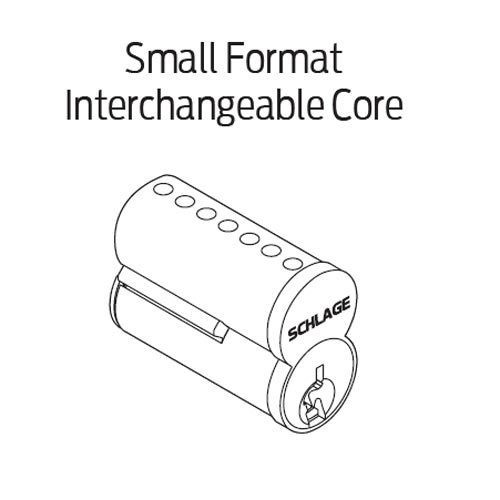 AD200-CY-60-MG-SPA-GD-29R-626 Schlage Apartment Cylindrical Magnetic Stripe(Insert) Lock with Sparta Lever Prepped for Everest SFIC in Satin Chrome