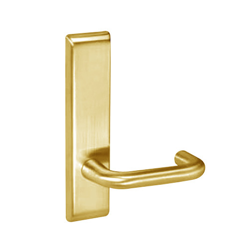 CRCN8828FL-605 Yale 8800FL Series Non-Keyed Mortise Exit Locks with Carmel Lever in Bright Brass