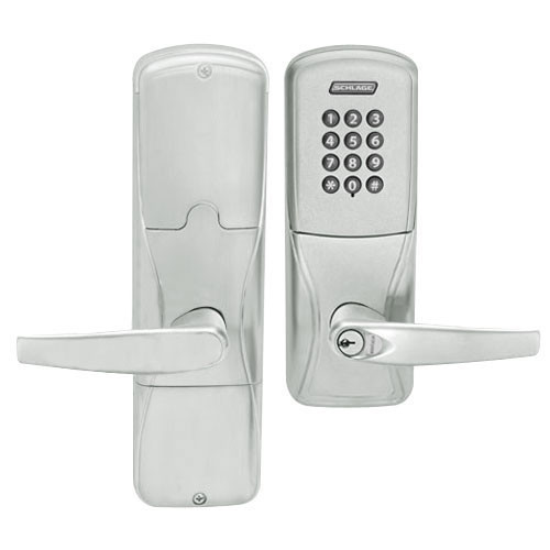 AD200-CY-50-KP-ATH-RD-619 Schlage Office Cylindrical Keypad Lock with Athens Lever in Satin Nickel AD200-CY-50-KP-ATH-RD-619 Schlage Office Cylindrical Keypad Lock with Athens Lever in Satin Nickel