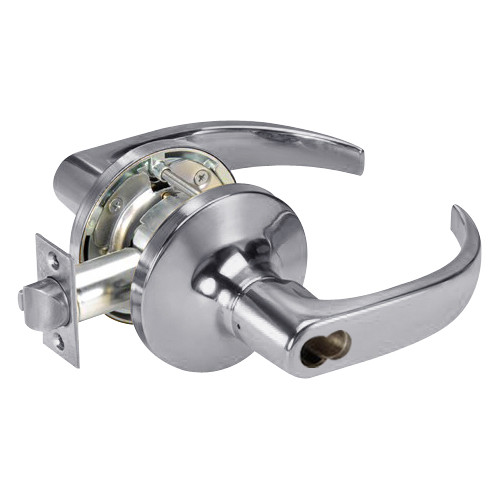 SI-PB5407LN-626 Yale 5400LN Series Single Cylinder Entry Cylindrical Locks with Pacific Beach Lever Prepped for Schlage IC Core in Satin Chrome