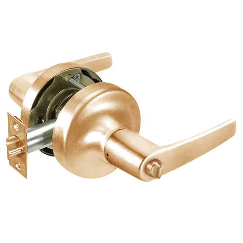 MO5325LN-612 Yale 5300LN Series Non-Keyed Privacy Cylindrical Locks with Monroe Lever in Satin Bronze