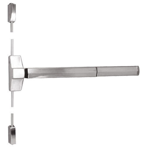 7110F-36-629 Yale 7000 Series Fire Rated Surface Vertical Rod Exit Device in Bright Stainless Steel 7110F-36-629 Yale 7000 Series Fire Rated Surface Vertical Rod Exit Device in Bright Stainless Steel