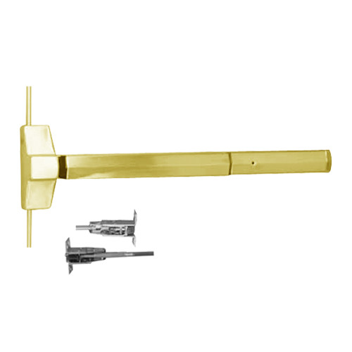 7120-36-605 Yale 7000 Series Non Fire Rated Concealed Vertical Rod Exit Device in Bright Brass