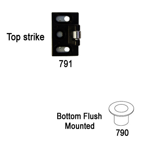 7120-48-619 Yale 7000 Series Non Fire Rated Concealed Vertical Rod Exit Device in Satin Nickel
