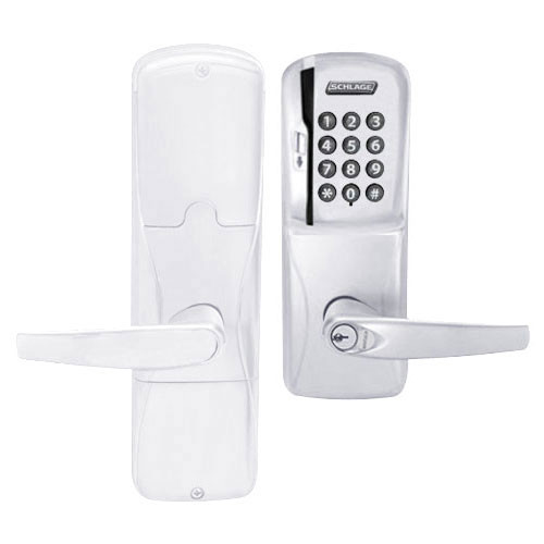 AD250-MS-60-MSK-ATH-RD-625 Schlage Apartment Magnetic Stripe Keypad Lock with Athens Lever in Bright Chrome
