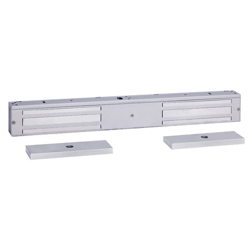 1582QD2B2A2 SDC 1580 Series 650lb Holding Force Double EM Magnetic Door Lock with Door Position Sensor, Magnetic Bond Sensor and Anti-Tamper in Dull Chrome
