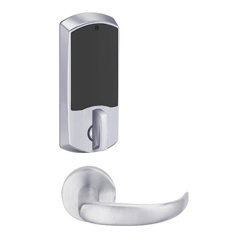 LEMD-GRW-P-17-626-00B Schlage Privacy/Apartment Wireless Greenwich Mortise Deadbolt Lock with LED and Sparta Lever in Satin Chrome