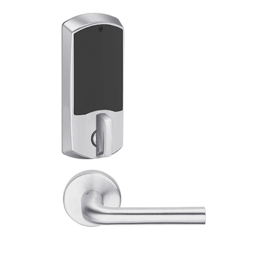 LEMD-GRW-L-02-626-00B Schlage Less Cylinder Privacy/Apartment Wireless Greenwich Mortise Deadbolt Lock with LED and 02 Lever in Satin Chrome