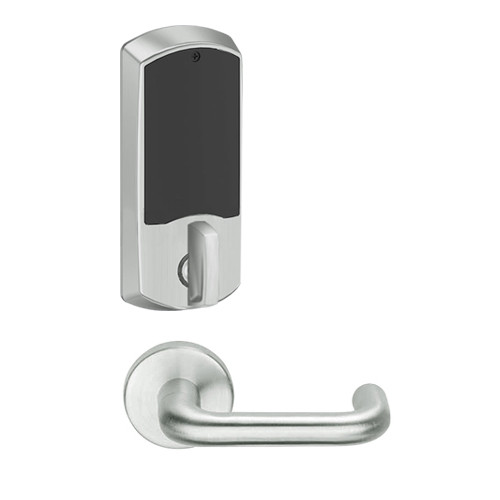 LEMD-GRW-J-03-619-00A Schlage Privacy/Apartment Wireless Greenwich Mortise Deadbolt Lock with LED and Tubular Lever Prepped for FSIC in Satin Nickel