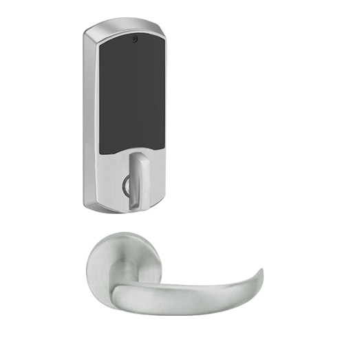 LEMD-GRW-BD-17-619-00A Schlage Privacy/Apartment Wireless Greenwich Mortise Deadbolt Lock with LED and Sparta Lever Prepped for SFIC in Satin Nickel