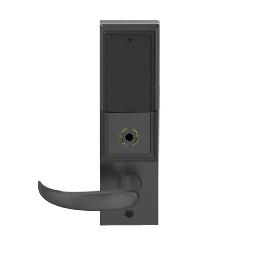LEMS-ADD-P-17-622 Schlage Storeroom Wireless Addison Mortise Lock with LED and Sparta Lever in Matte Black
