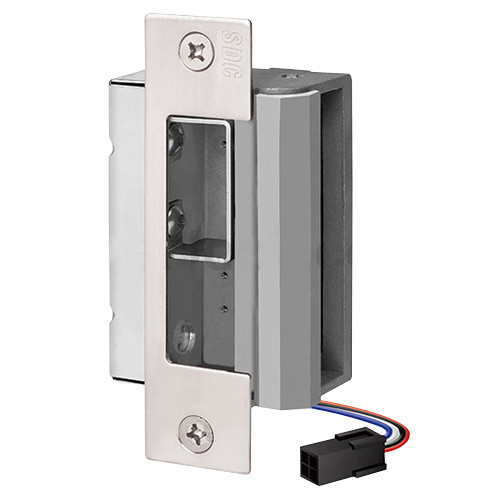 55-DU-LBM/LCM-DBM-L SDC 55 Series UniFLEX Heavy Duty Electric Strike with Door Secure Monitor and Deadbolt Monitor in Satin Stainless Steel