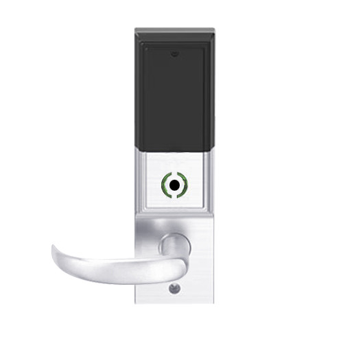 LEMB-ADD-L-17-625 Schlage Less Mortise Cylinder Privacy/Office Wireless Addison Mortise Lock with Push Button, LED and Sparta Lever in Bright Chrome