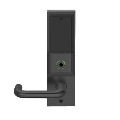 LEMS-ADD-J-03-622 Schlage Storeroom Wireless Addison Mortise Lock with LED and Tubular Lever Prepped for FSIC in Matte Black