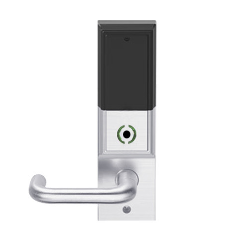 LEMS-ADD-J-03-626AM Schlage Storeroom Wireless Addison Mortise Lock with LED and Tubular Lever Prepped for FSIC in Satin Chrome Antimicrobial