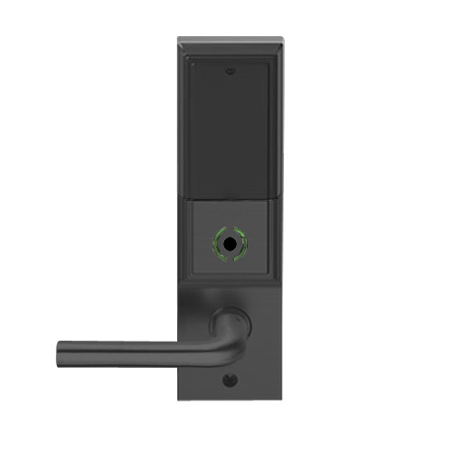 LEMS-ADD-J-02-622 Schlage Storeroom Wireless Addison Mortise Lock with LED and 02 Lever Prepped for FSIC in Matte Black