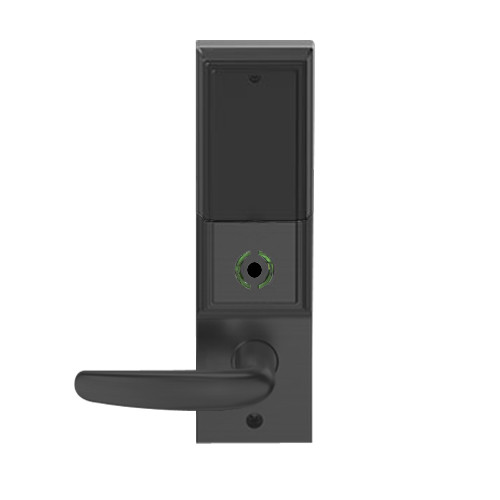 LEMB-ADD-J-07-622 Schlage Privacy/Office Wireless Addison Mortise Lock with Push Button, LED and Athens Lever Prepped for FSIC in Matte Black
