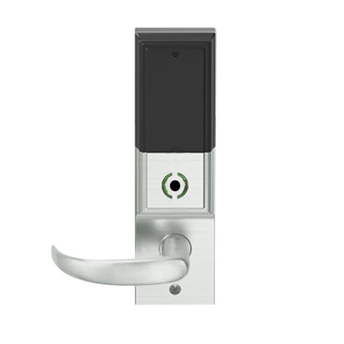 LEMB-ADD-BD-17-619 Schlage Privacy/Office Wireless Addison Mortise Lock with Push Button, LED and Sparta Lever Prepped for SFIC in Satin Nickel