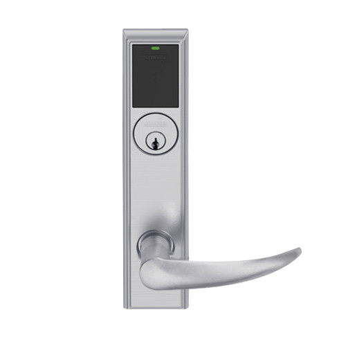LEMD-ADD-P-OME-626 Schlage Privacy/Apartment Wireless Addison Mortise Deadbolt Lock with LED and Omega Lever in Satin Chrome