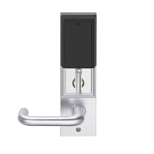 LEMD-ADD-L-03-626AM Schlage Less Mortise Cylinder Privacy/Apartment Wireless Addison Mortise Deadbolt Lock with LED and Tubular Lever in Satin Chrome Antimicrobial