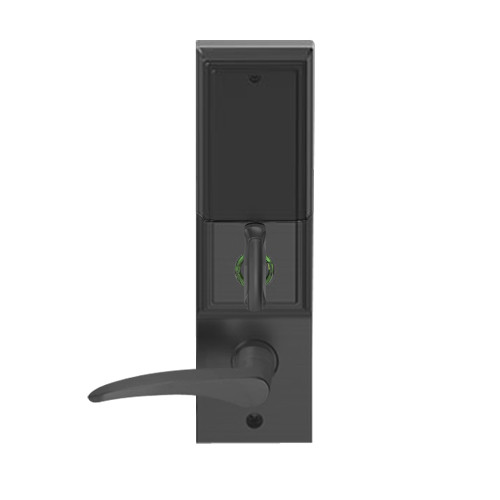 LEMD-ADD-J-12-622-LH Schlage Privacy/Apartment Wireless Addison Mortise Deadbolt Lock with LED and 12 Lever Prepped for FSIC in Matte Black