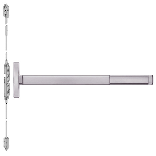 2603LBRCD-630-36 PHI 2600 Series Non Fire Rated Concealed Vertical Rod Exit Device Prepped for Key Retracts Latchbolt with Cylinder Dogging and LBR in Satin Stainless Steel Finish
