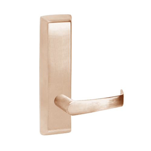 N957-611-LHR Corbin ED5000 Series Exit Device Trim with Nightlatch Newport Lever in Bright Bronze Finish