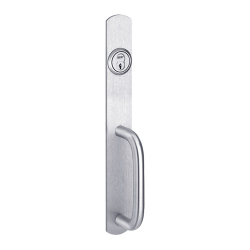 2003C-625 PHI Key Retracts Latchbolt Trim with C Design Pull for Apex Narrow Stile Device in Bright Chrome Finish